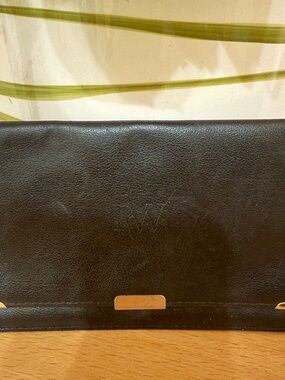 Raymond Weil Genève Slim Folio Leather Wallet Business Card Holder Black EUC